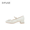 Dfuse迪芙斯2026春季新款小圆头立体格桑花小粗跟玛丽珍单鞋女鞋DFE1111016 商品缩略图12