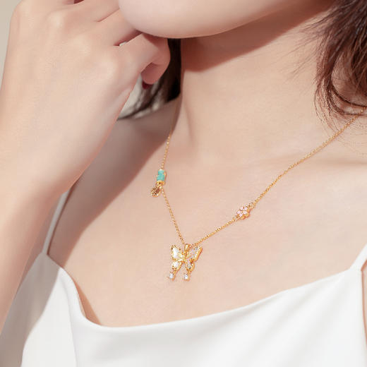 【故宫饰品】故宫福蝶系列蝴蝶手链项链和田玉手串文创新年生日礼物 商品图2