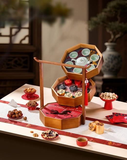 【2025中秋月饼】三层八角提篮【详情页面有月饼数量规格】【可预定备注发货时间】 商品图8