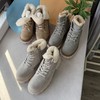 出口俄罗斯单！2026羊毛加绒加厚棉靴厚底系带短筒雪地靴马丁靴女款！ 商品缩略图0