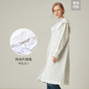 Famecoco范可儿白色风衣外套女春秋休闲连帽中长款大衣F195AA100 商品缩略图2