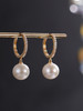 子佩集【缪斯挽月】银S925珍珠惜王妃耳环【MLEH008】10mm珠镀金扣环圆圈2601 商品缩略图5