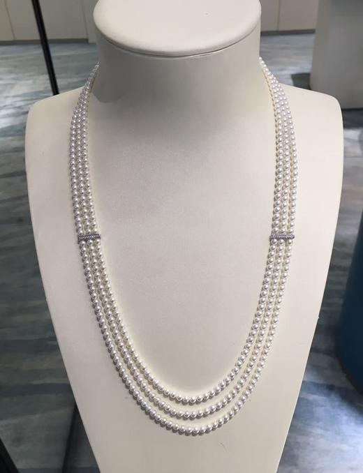 【私席真珠·新年盛宴】三层毛衣链S925银极光淡水珍珠长链4-4.5m 圆 商品图1