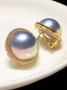 【私席真珠·新年盛宴】18K金镶钻马贝珍珠耳拍18-19mm，孤品 商品缩略图0