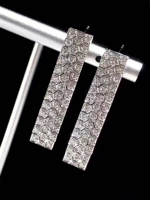 【私席真珠·新年盛宴】18K金镶钻白珍珠耳针，11-12mm珠，两戴款，珍珠可拆卸，孤品 商品图1