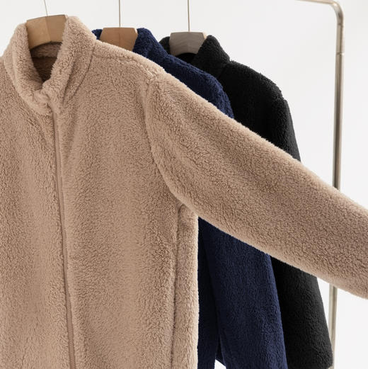 男士长绒摇粒绒保暖立领拉链夹克外套 商品图9