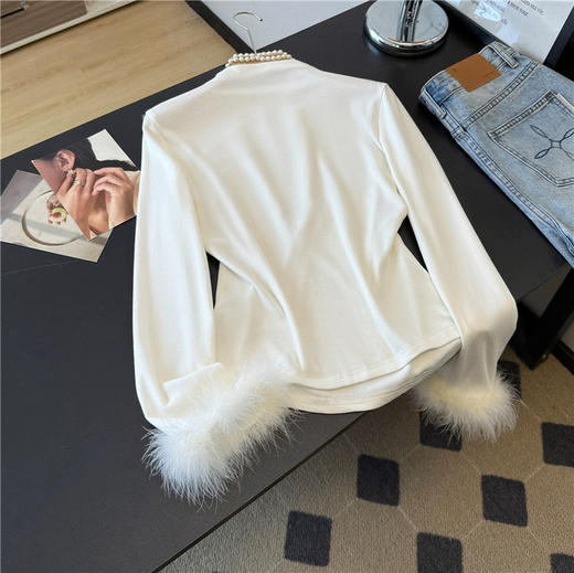 抢疯啦❗️南油出品❗️富婆新中式绝美穿搭【新中式国风高领毛毛袖打底衫ACU091303】💖来了，东方美学天花板‼️ 年底大杀四方的战袍合集，面料华贵，👏做工精湛，妥妥的国风美人，重工定制！ 商品图7