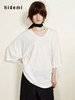 hidemi副线小h 简约U领松弛宽松T恤上衣 商品缩略图3