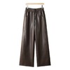 丁摩 新款秋装真皮皮裤女士高腰时尚绵羊皮直筒弯刀垂感拖地阔腿裤5ZF-2420 商品缩略图4