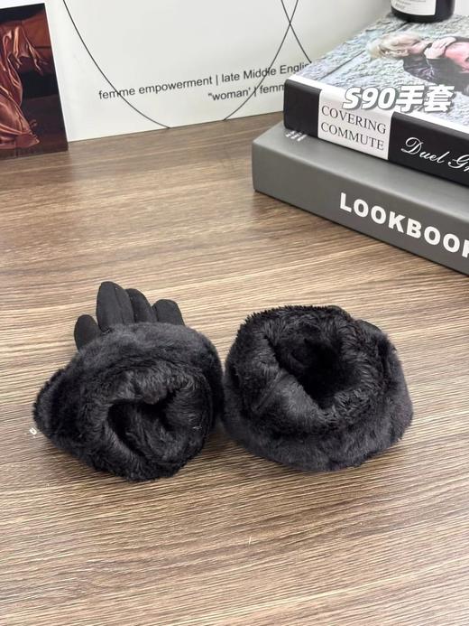 女士羊皮 皮毛一体 秋冬防寒手套！ 商品图3