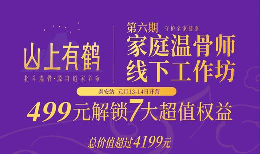【泰安】家庭温骨师线下工作坊1.13-14日 商品图0