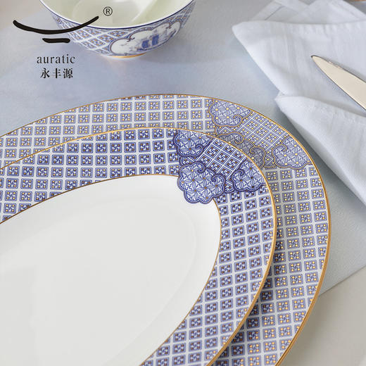 永丰源 四海升平91头餐具套装陶瓷碗碟套装奢华金边 家用乔迁送礼 瓷器产品不支持七天无理由 商品图3