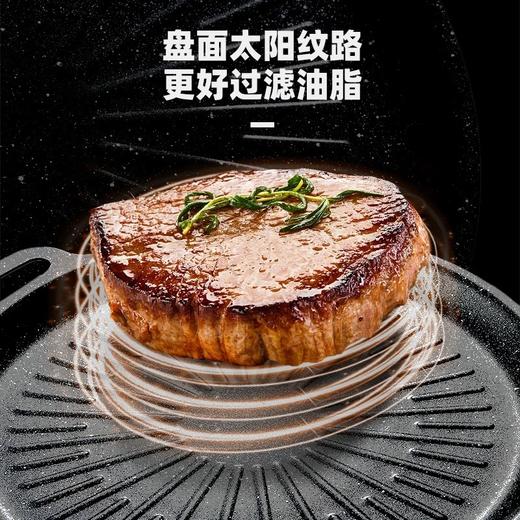【快速加热❗️少油不粘】韩式家用麦饭石烤盘太阳纹物理不粘烤肉盘电磁炉卡式炉户外烧烤盘。jc 商品图2