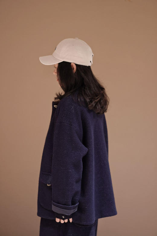 【预售】黄阿福 羊毛小圆领外套 商品图4