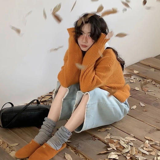 南瓜橘混纺毛衣，上身秒提亮，柔软舒适好时髦【预售3-5天发货】 商品图2