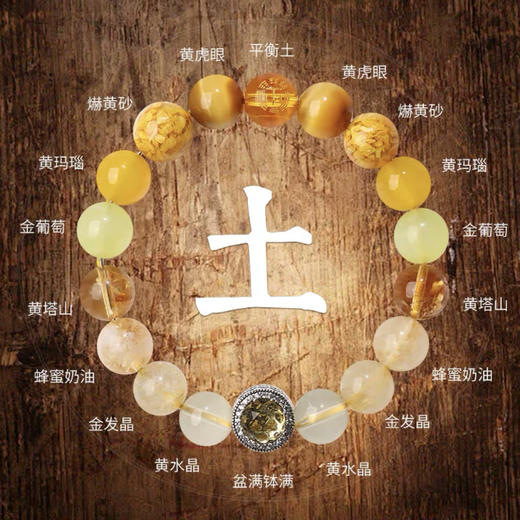 丁摩 正品五行补金木水火土多宝手链男女款五行平衡能量手串护身符海蓝宝女5ZF-153 商品图1