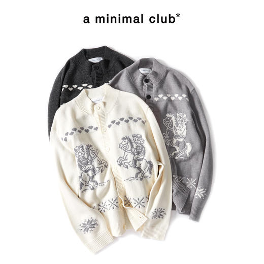 a minimal club马年限定绵羊毛混纺费尔岛提花毛衣复古AM5CSW01 商品图0