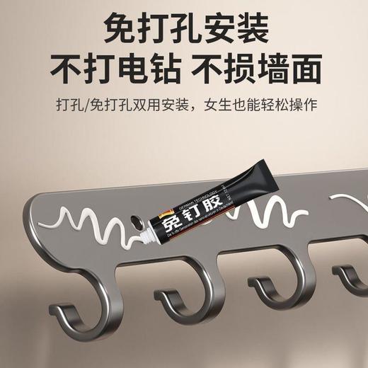 免打孔强力粘胶挂钩厨房浴室门后贴墙壁上挂无痕粘钩承重衣钩 商品图1