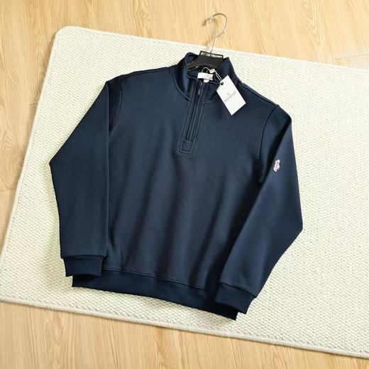 蒙口2025年新款男士秋冬季半拉链立领加绒长袖 商品图2