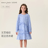 马克珍妮文艺格纹女童花边连衣裙2026年春装新款560196 商品缩略图0