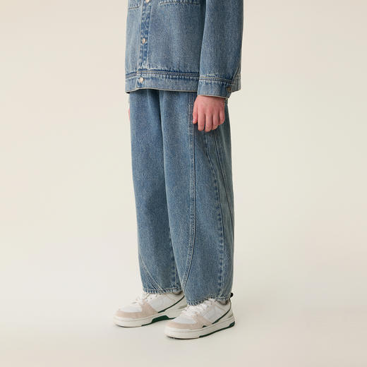 马克珍妮复古型录男女童牛仔弯刀裤2026年春装新款560131 商品图1