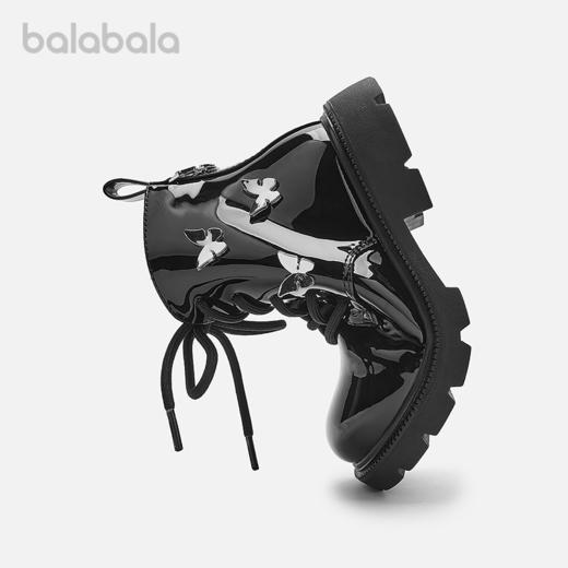 巴拉巴拉童鞋儿童休闲鞋女童春秋蝴蝶装饰时尚靴子潮流个性马丁靴 商品图2