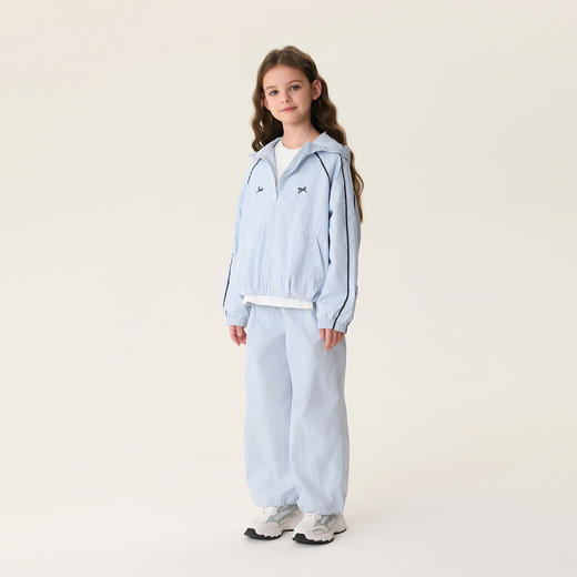 马克珍妮少女运动风女童花边连帽外套2026年春装新款560292 商品图3