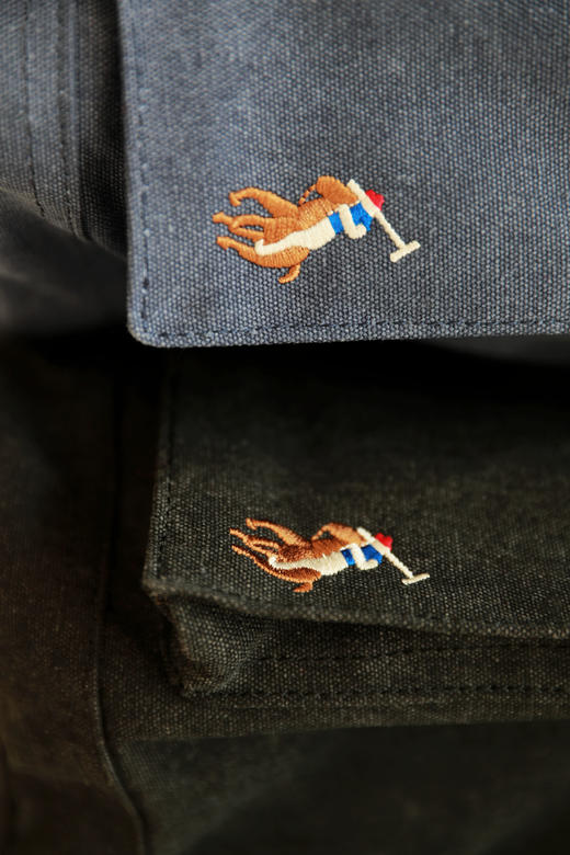 复古丹宁双肩包，小标刺绣工艺。大容量可调节肩带帆布包E010688 商品图3