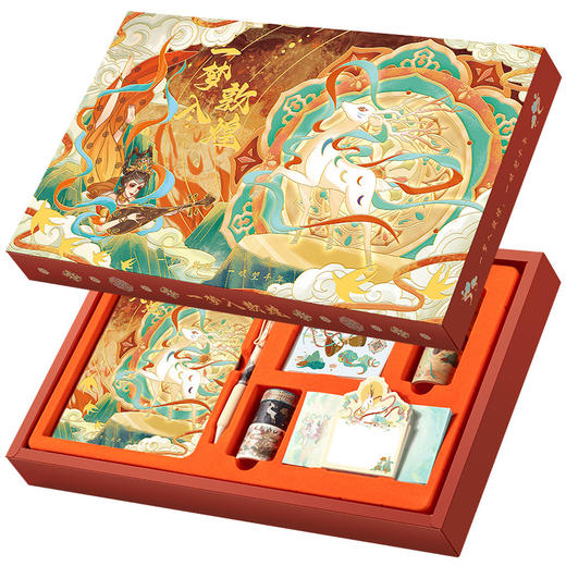 咔巴熊【国潮套餐 敦煌限定】中国风手账礼盒套装 高颜值笔记本伴手礼 生日礼物节日送礼用 商品图4