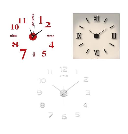 出口欧美款 DIY创意时钟  时钟数字墙贴  客厅简约时尚装饰 走时精准 自己动手 创意十足 商品图3