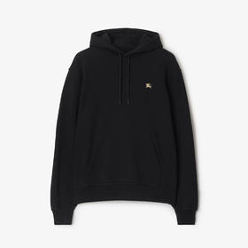 BURBERRY 巴宝莉 男士十字绣马术骑士徽标棉质连帽卫衣 黑色 8110938 A1189