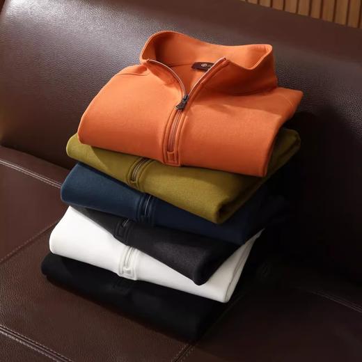 【奢华配置！男士高端胶囊系列】2026蚕丝羊毛春秋男士老钱风半拉链卫衣打底衫！ 商品图3