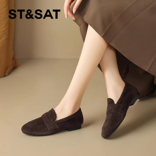 星期六复古绒面软底乐福鞋SSD3111CMN 商品图2