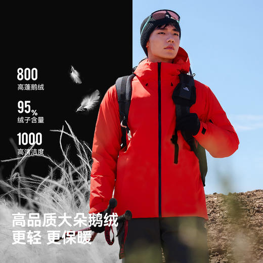 【雪壳羽绒版】伯希和户外冲锋衣外套男保暖鹅绒Dermizax滑雪服 商品图2