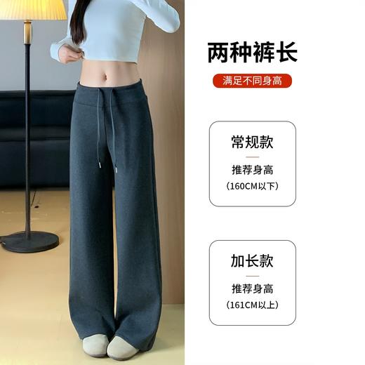 lulu同款加绒加厚美式运动裤女2026新款阔腿裤高腰显瘦直筒休闲裤聚 商品图3