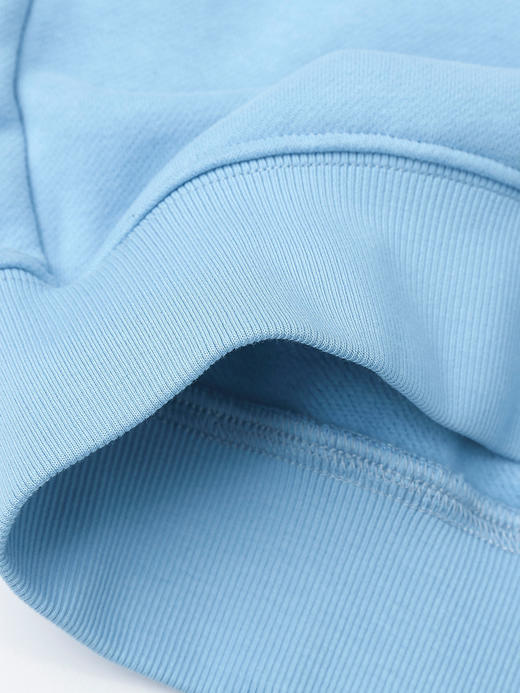 花灰色圆领短款卫衣 亮片字母印花宽松落肩袖休闲显瘦秋冬通勤温柔气质百搭套头上衣 商品图4