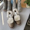 出口俄罗斯单！2026羊毛加绒加厚棉靴厚底系带短筒雪地靴马丁靴女款！ 商品缩略图3