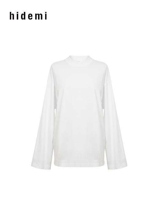 hidemi副线小h [吴昕同款]小高领松弛廓形叠穿百搭长袖T恤 商品图6
