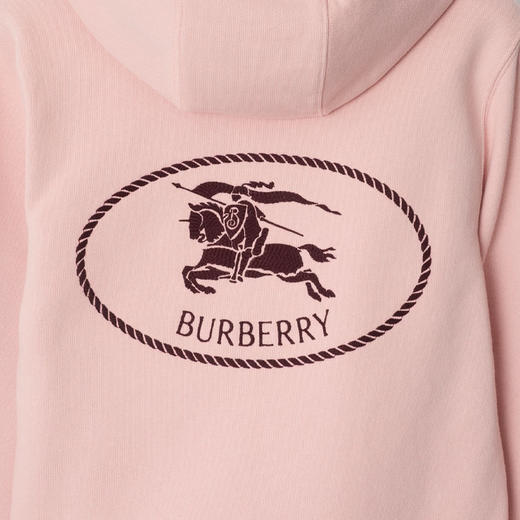 BURBERRY 巴宝莉 女士马术骑士印章印花棉质连帽卫衣 粉色 8111100 C2989 商品图1