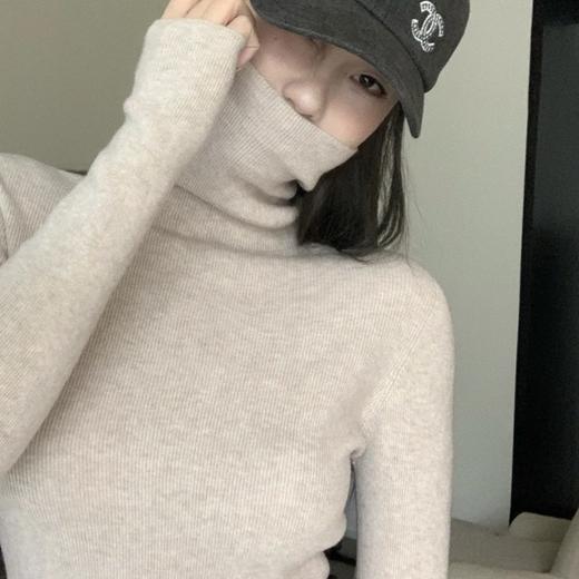 【福利清仓任选2件】Coco Aaliyah韩系中领/高领针织衫 羊毛混纺软糯亲肤舒适保暖 弹力巨佳包容不同身材 显瘦百搭自带气质 多色可选 均码90-140斤 商品图0