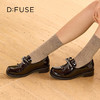 Dfuse迪芙斯2026春季新款方头蝴蝶结甜酷漆皮深口鞋舒适乐福鞋女鞋DFE1112044 商品缩略图3