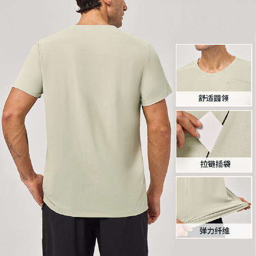 跃牌【欲动春风】男装系列 春夏运动短袖抗菌凉感透气宽松休闲健身跑步T恤51241 商品图1