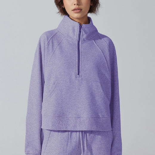 跃牌【美西西系列】半拉链烟囱领SCUBA卫衣 运动宽松百搭保暖秋冬瑜伽服WY-02 商品图5