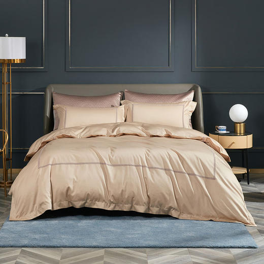 罗莱家纺珊妮100s全棉贡缎家居轻奢床单四件套（被套200*230cm、床单230*250cm、枕套48×74cm*2）【分仓直发，72小时发货，周末节假日不发货】 商品图2