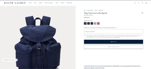 复古丹宁双肩包，小标刺绣工艺。大容量可调节肩带帆布包E010688 商品图5