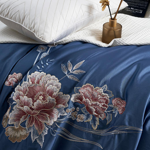 富安娜60支长绒棉四件套繁花·瑾念【分仓直发，72小时发货，周末节假日不发货】 商品图5