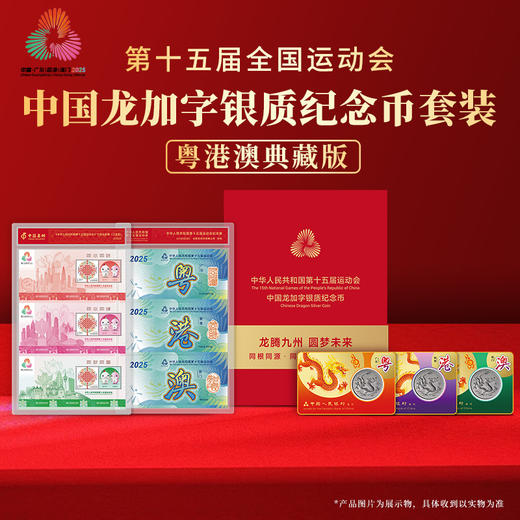 龙腾九州-第十五届运动会中国龙加字银质纪念币典藏版 商品图0