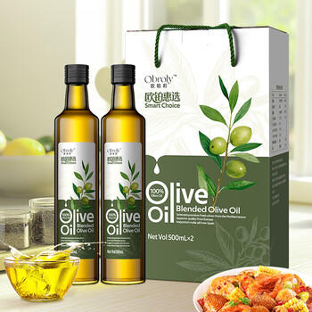 欧铂莉Obroly纯正橄榄油500ml*2礼盒 西班牙进口橄榄原油企业福利礼品 /粮油调味 /食用油 /橄榄油 商品图2