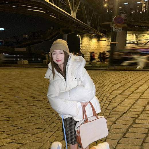 【合作款】休闲百搭加厚保暖立领连帽短款棉服 商品图4