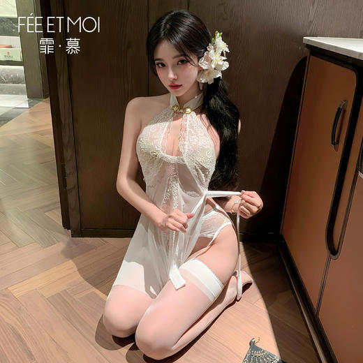 霏慕 新中式蕾丝旗袍睡裙6723 商品图1